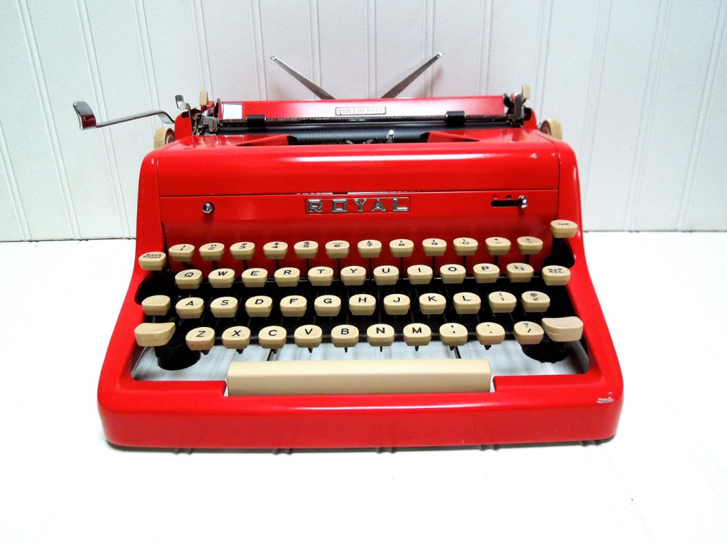red typewriter